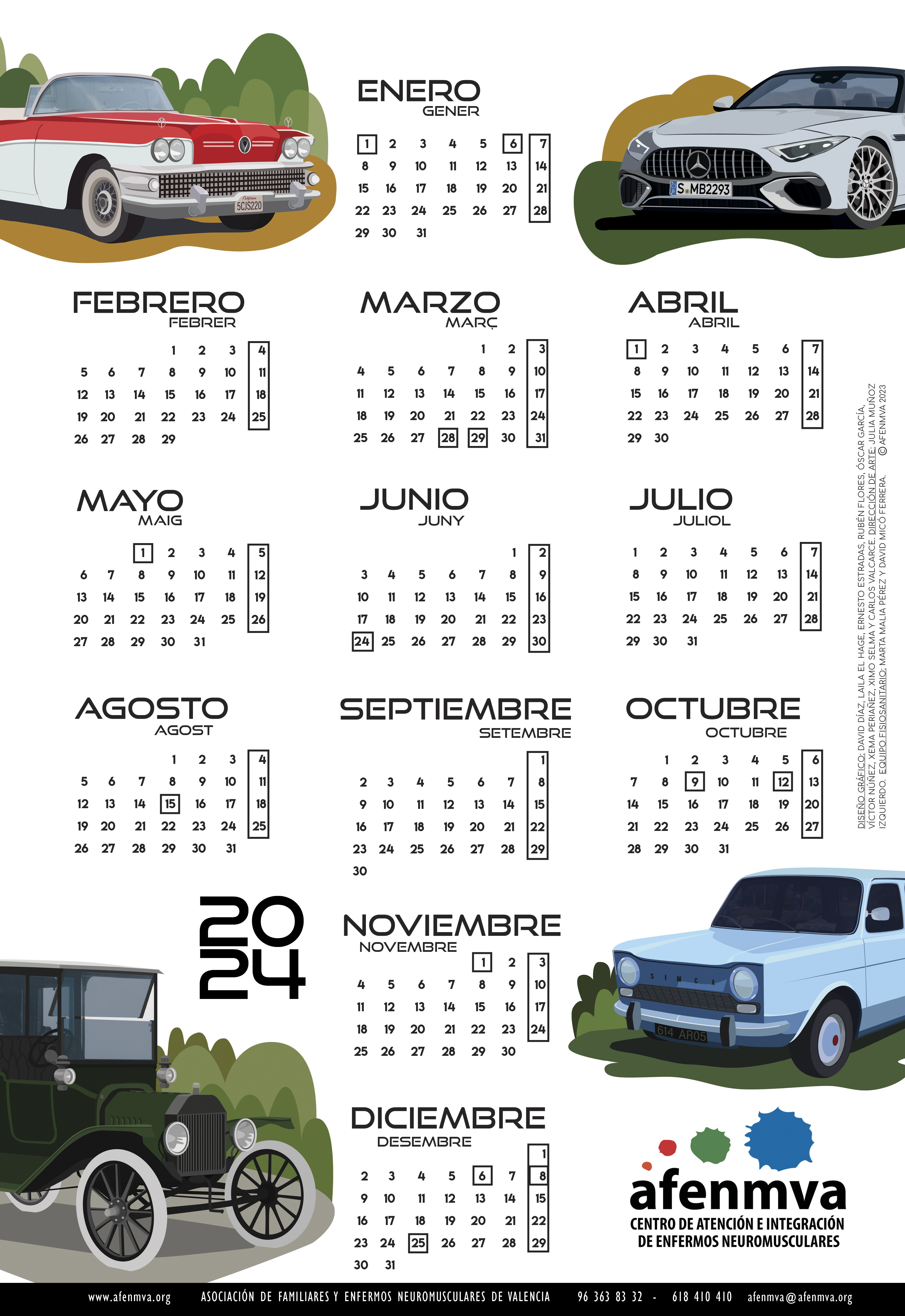 A3-Calendario 2024-coches